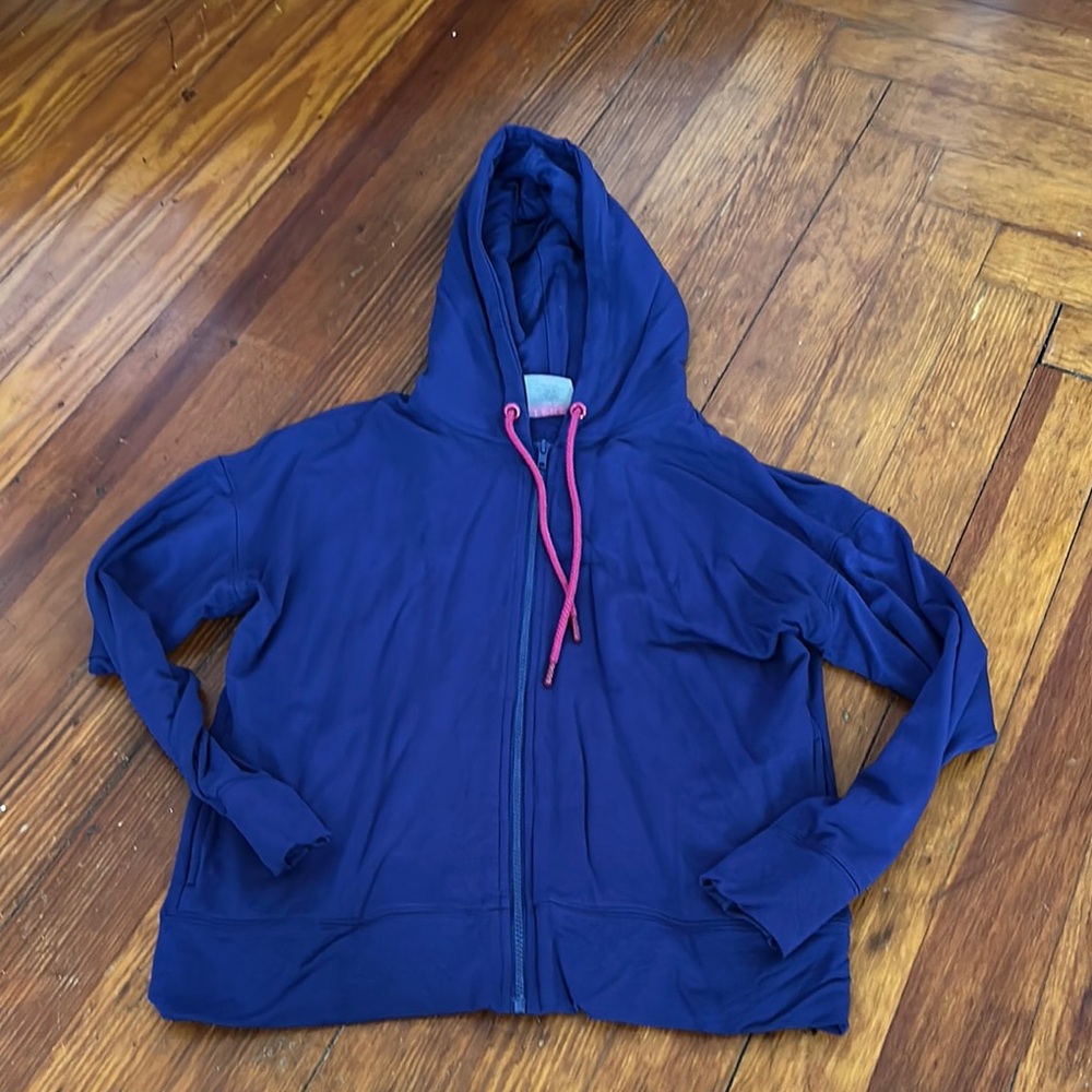 Terez Navy Hoodie with Pink Accents